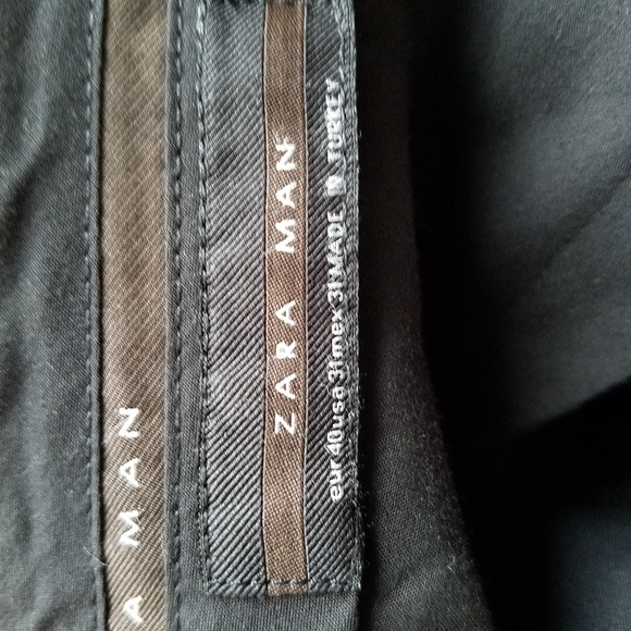 Zara Man Navy Blue Slim Fit Dress Pants - Picture 3 of 4